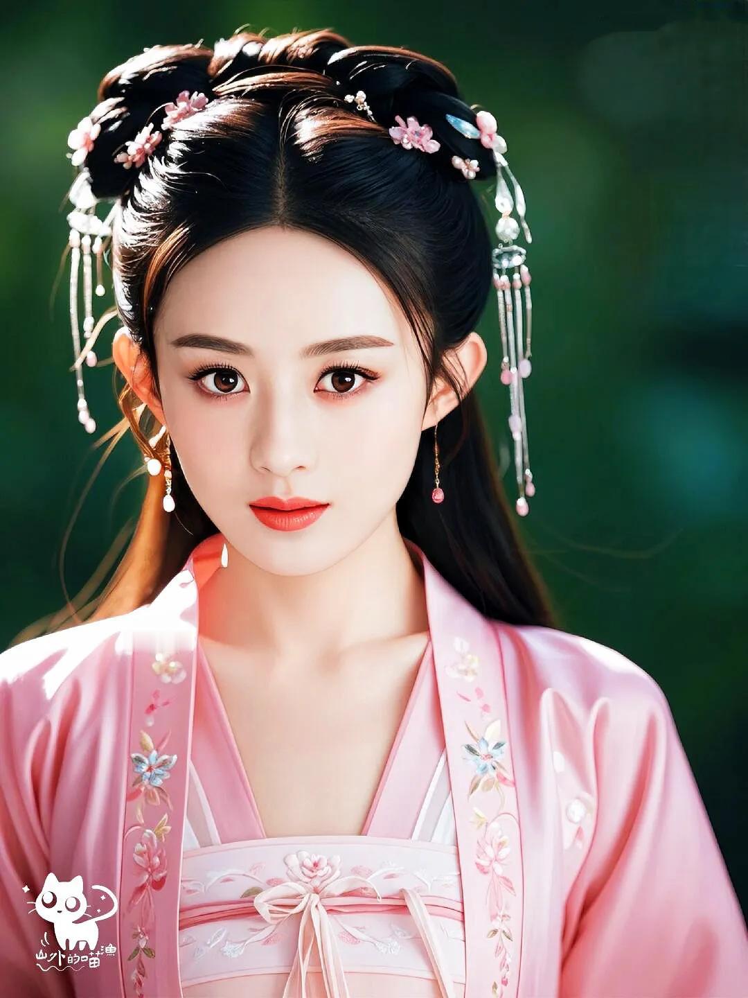 粉黛轻纱映，芳华满溢间
你的美照，让我本虚弱的身体更是雪上加霜