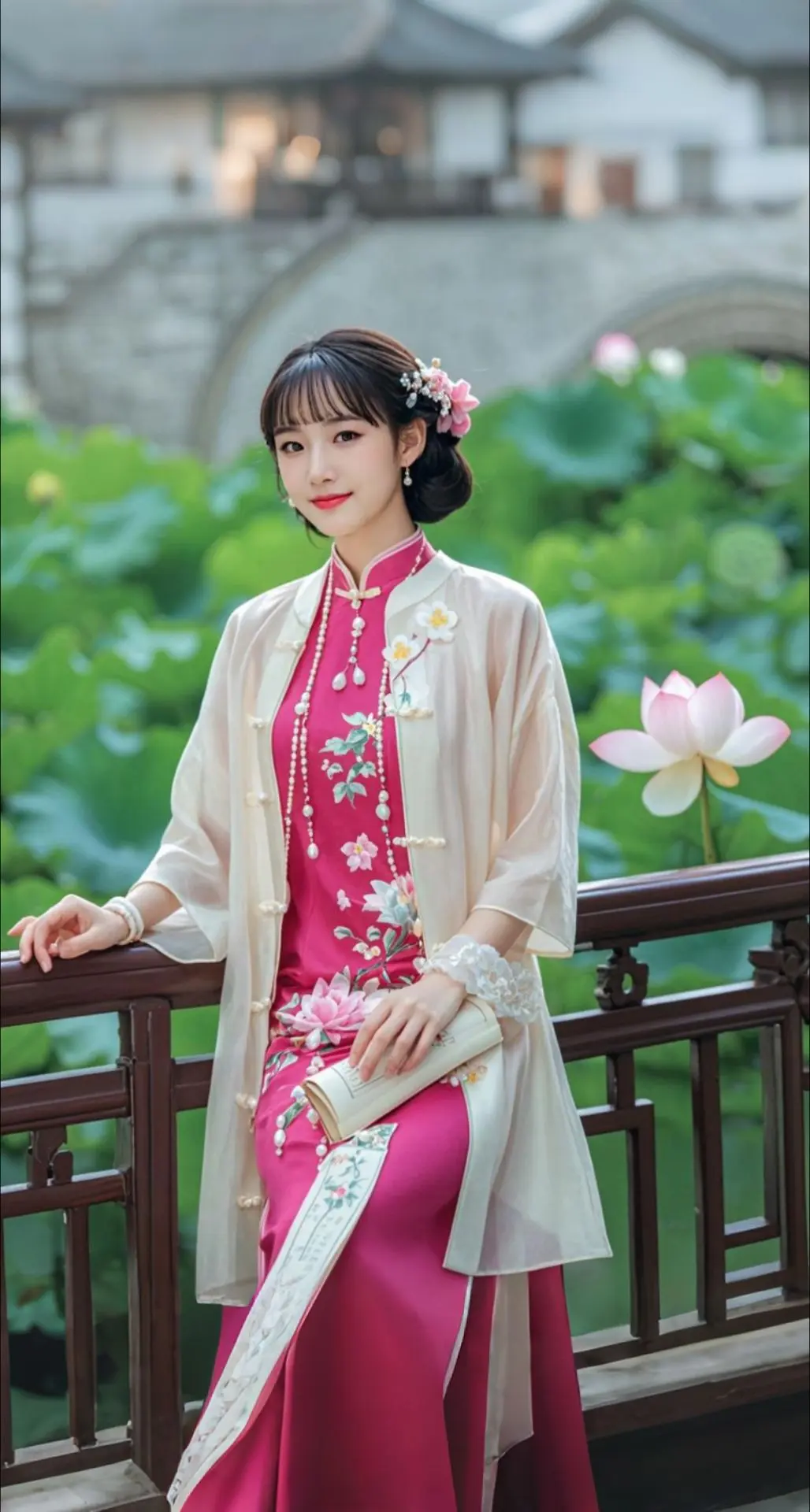 AI扩图 AI旗袍雅韵