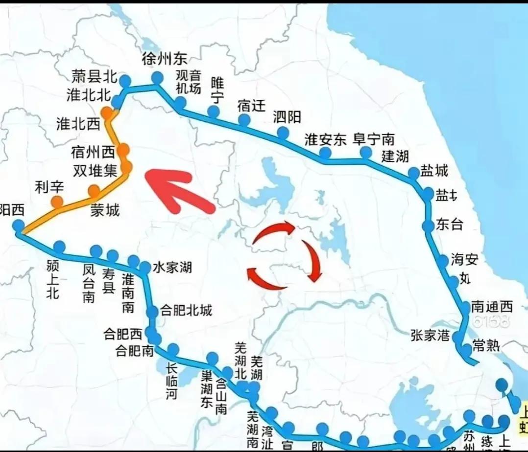 双堆集这个小站，盘活整个皖北高铁。当堆积是淮蚌高铁和淮宿蚌高铁上的一个交叉的小站
