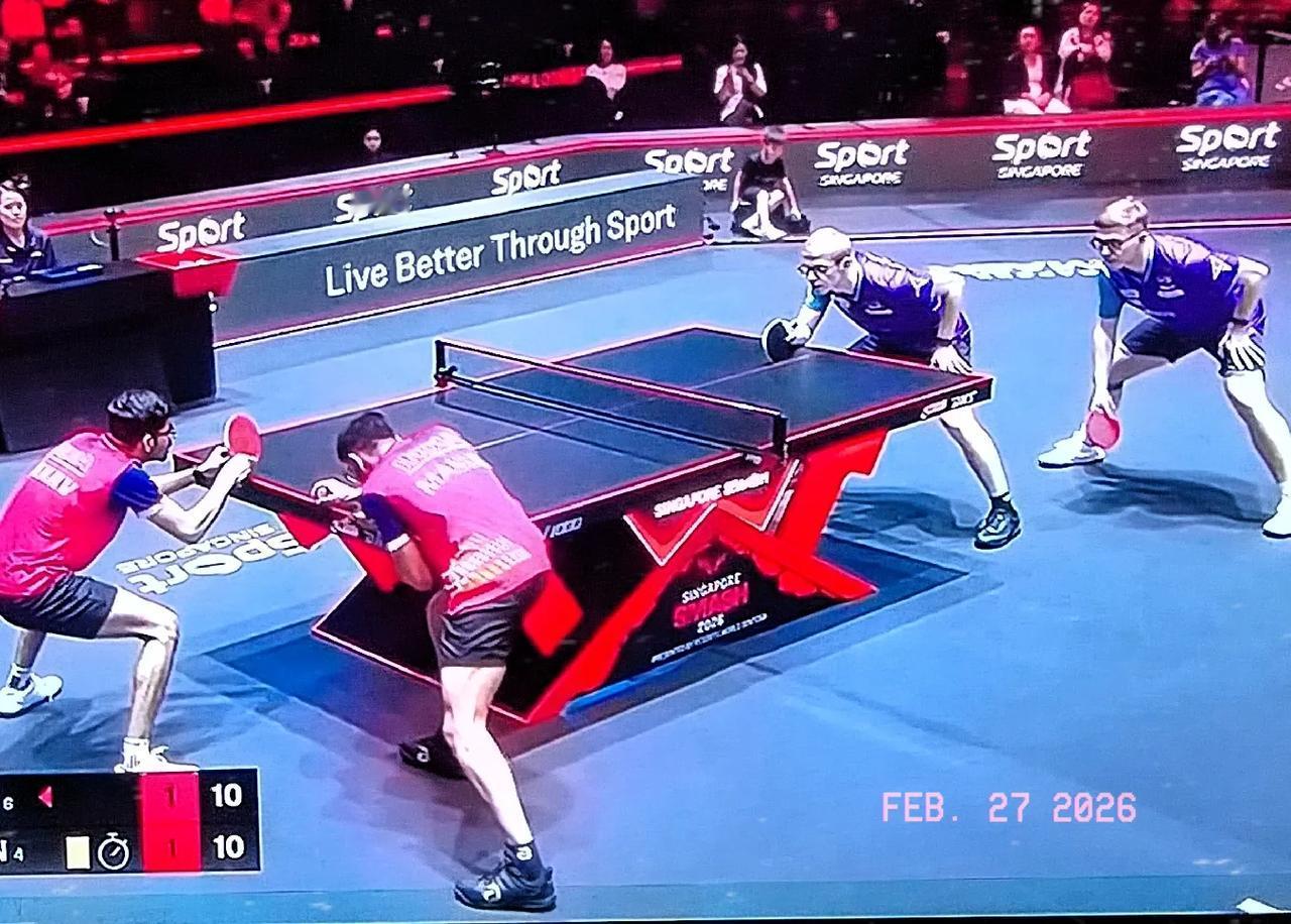 WTT大满贯新加坡站男双首场半决赛赛况速报:
印度组合塔卡/玛纳什沙对阵法国勒布