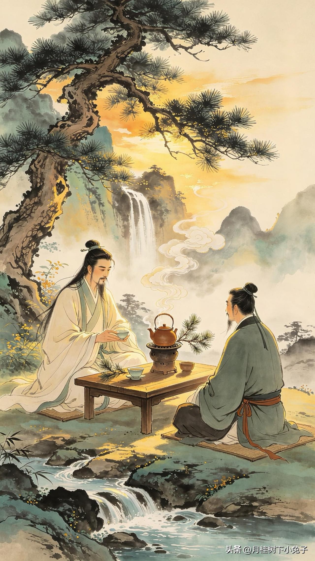 云外青鸾信已迟，
松间白鹤影相随。
何时共煮山中茗，
      
…………请师