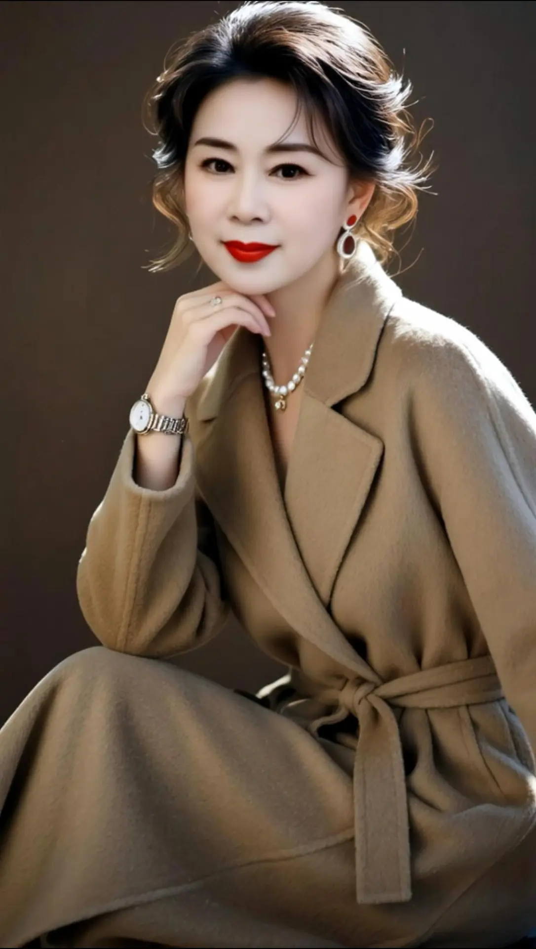 AI复古棕调写真 ai创作