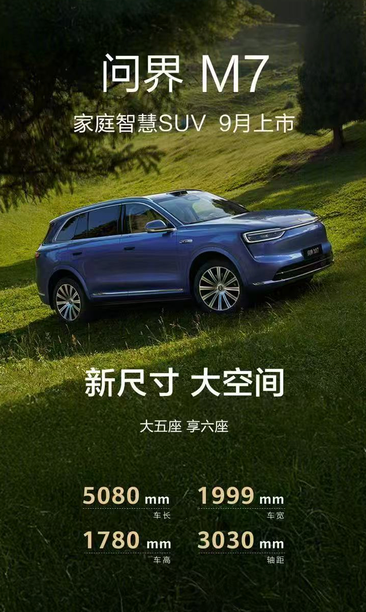 新问界M7即将来了，华为的牌是真的多，首次搭载“舱内激光方案”，不知道能有什么神