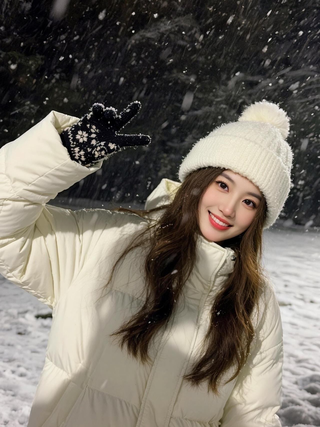 抖音ai创作 南方下雪了 这也太好看了 雪景 你们那下雪了吗