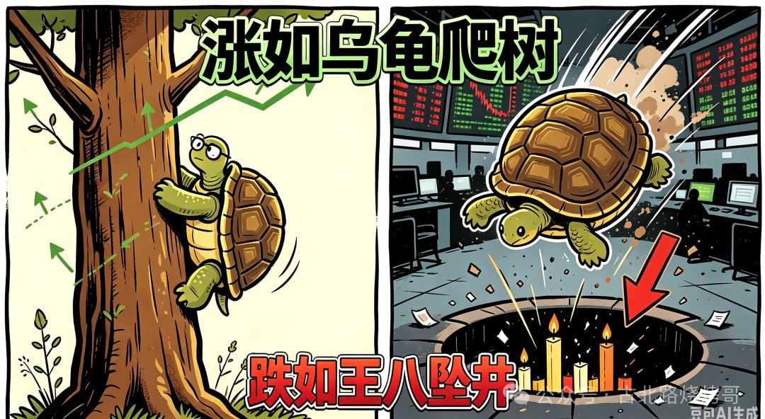 涨如乌龟爬树，跌如王八坠井[酸][酸][泪奔][泪奔]
量化追涨杀跌太狠[酸][