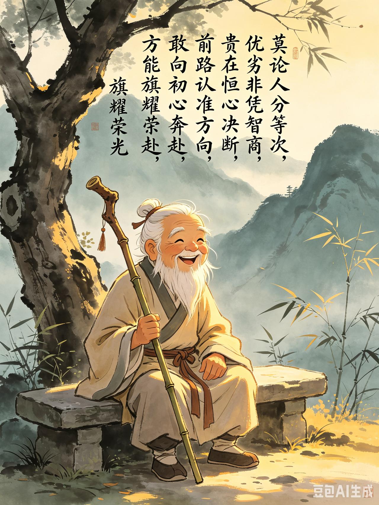 小故事
   俩  和  尚

话说深山古寺，
住着两位和尚，
一位相当富有，