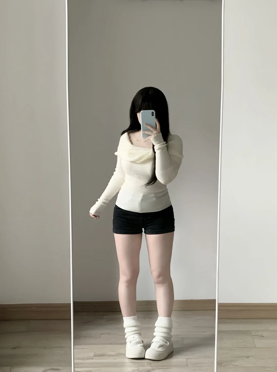 160 120｜微胖温柔纯欲氛围感☁️软fufu一字肩