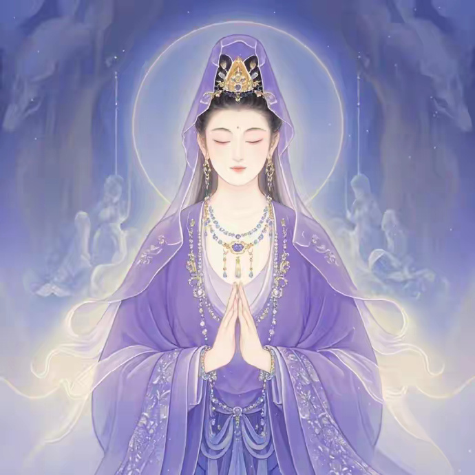 紫衣观音，见者得福，紫气东来，好运连连​​​​运势 ​​​
