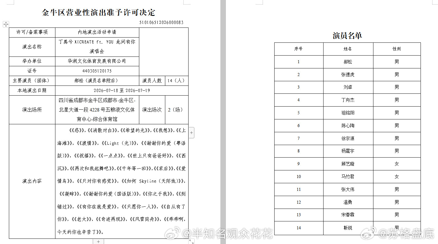 啊啊啊啊啊丁禹兮演唱会过审了！丁禹兮演唱会过审丁禹兮成都演唱会有两场