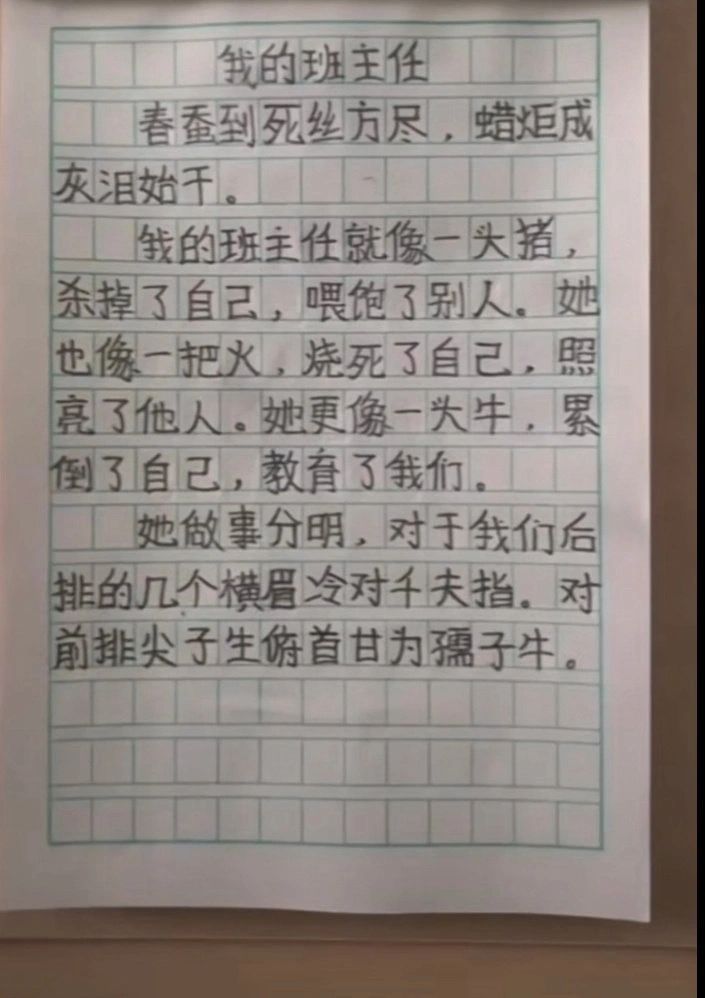 优秀作文传阅，文中使用了大量阴阳的修辞手法… ​​​