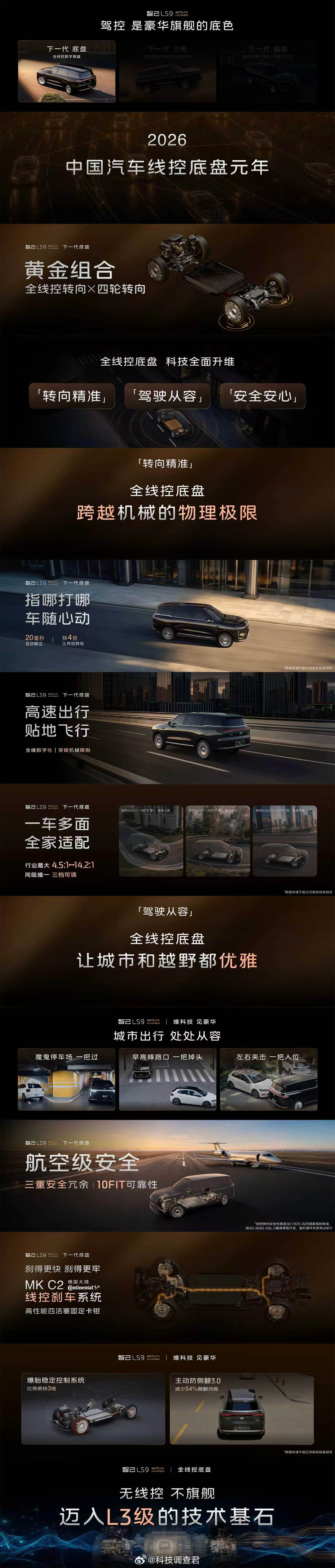 线控底盘开始普及了，智己用的就是“全线控转向加四轮转向”这套方案。转向精度是豪车
