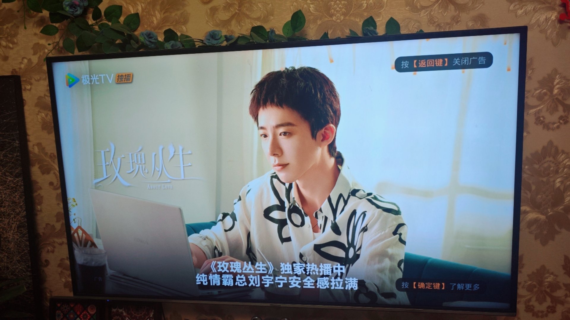 摩登兄弟《玫瑰丛生》进入点映阶段了，🐧极光TV给宁哥搞了一个单人固屏广告位，哈