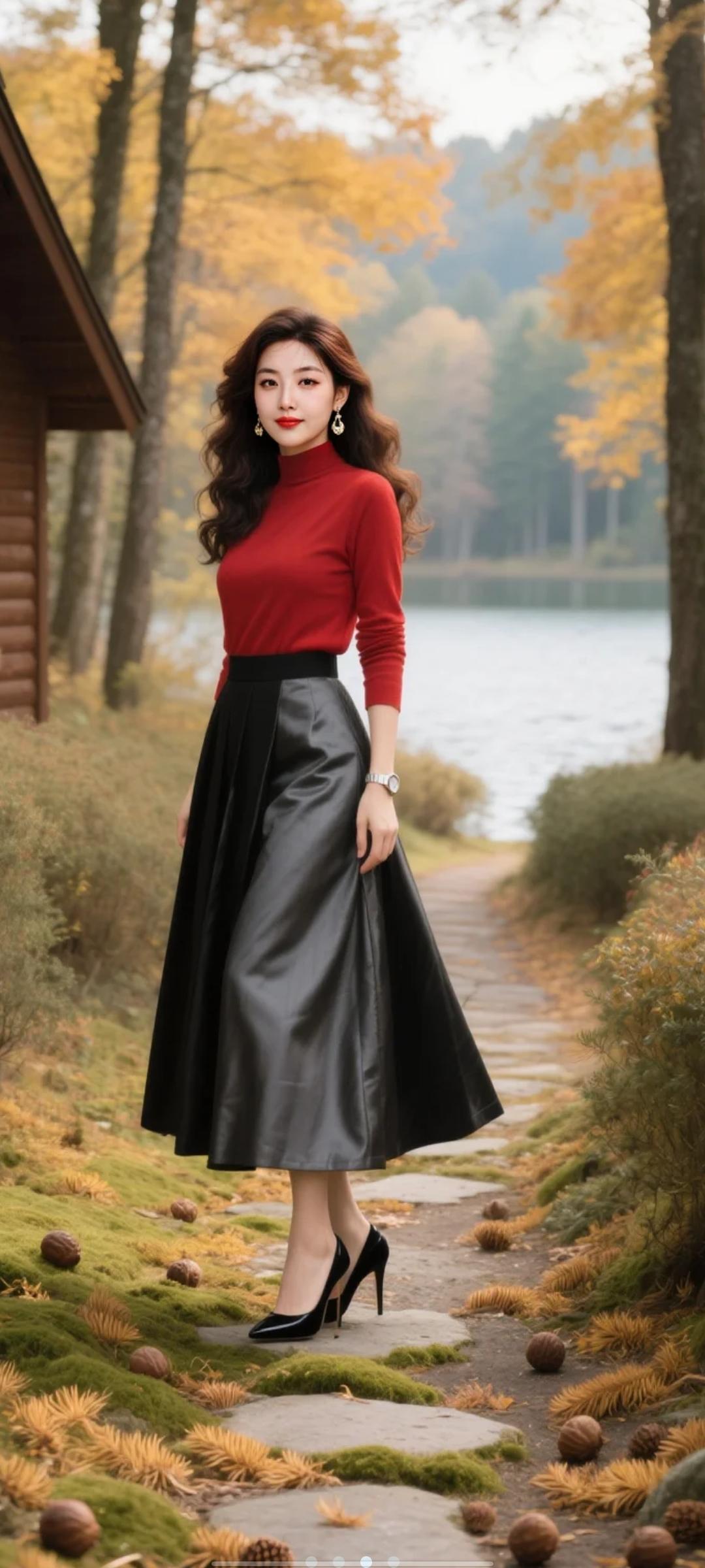 搭配红色毛衣好看吗？