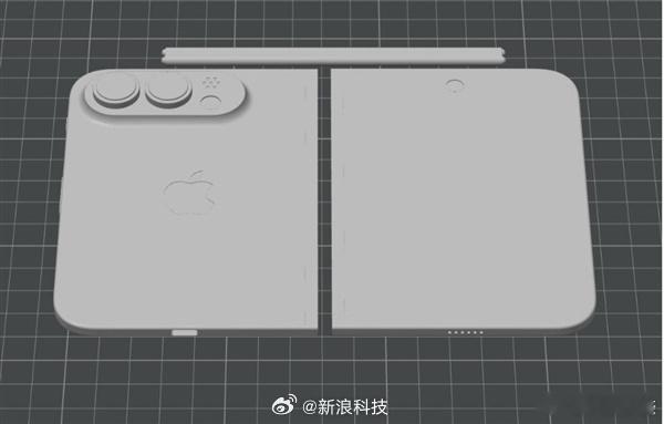 折叠屏iPhone外观实锤虽然…但是……这不就是华为大阔折吗，尺寸看上去跟华为P