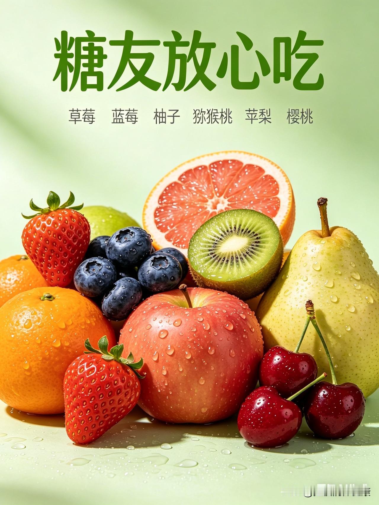糖友别戒水果！选对低GI、低糖的，放心吃！

🌟 推荐吃（稳血糖）
✅ 草莓、