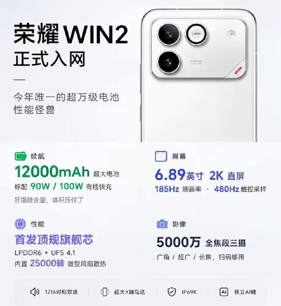 荣耀的游戏手机WIN2真的要来啦，荣耀WIN系列的战绩和实力大家都有目共睹了吧，