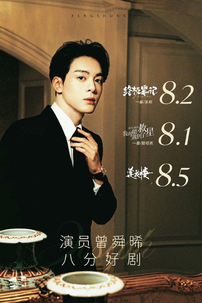 #曾舜晞角色热度榜第一##曾舜晞角色热度榜登顶#喜大普奔！孤舟收官 饰演的顾易中