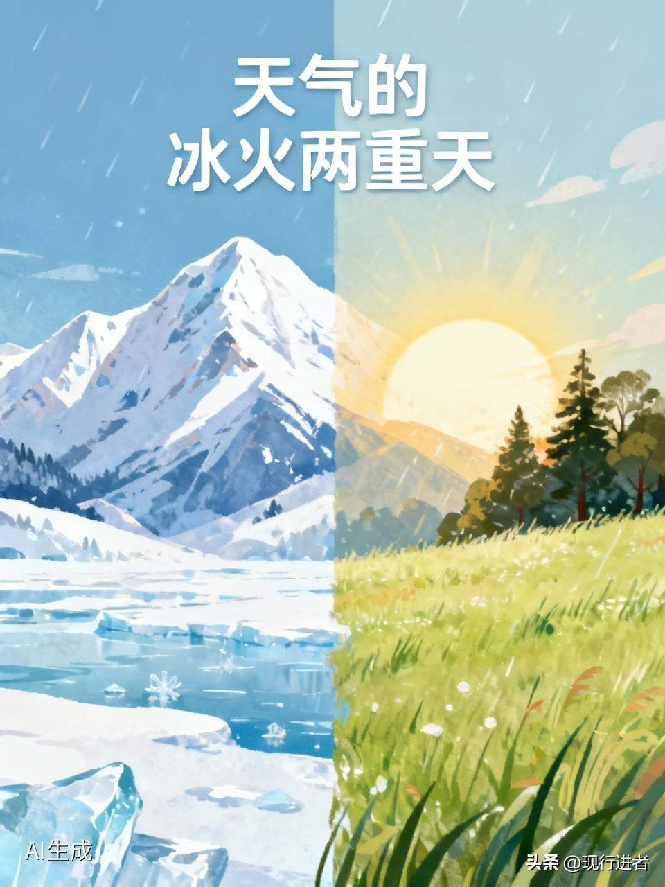 全球多地正经历极端天气的冰火两重天：广州热浪袭人，体感温度直逼47℃；印度持续高