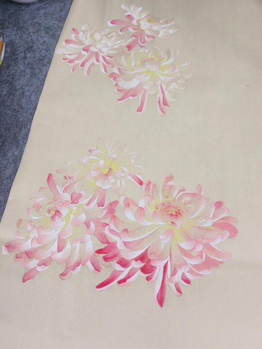 没骨画‖写生菊花