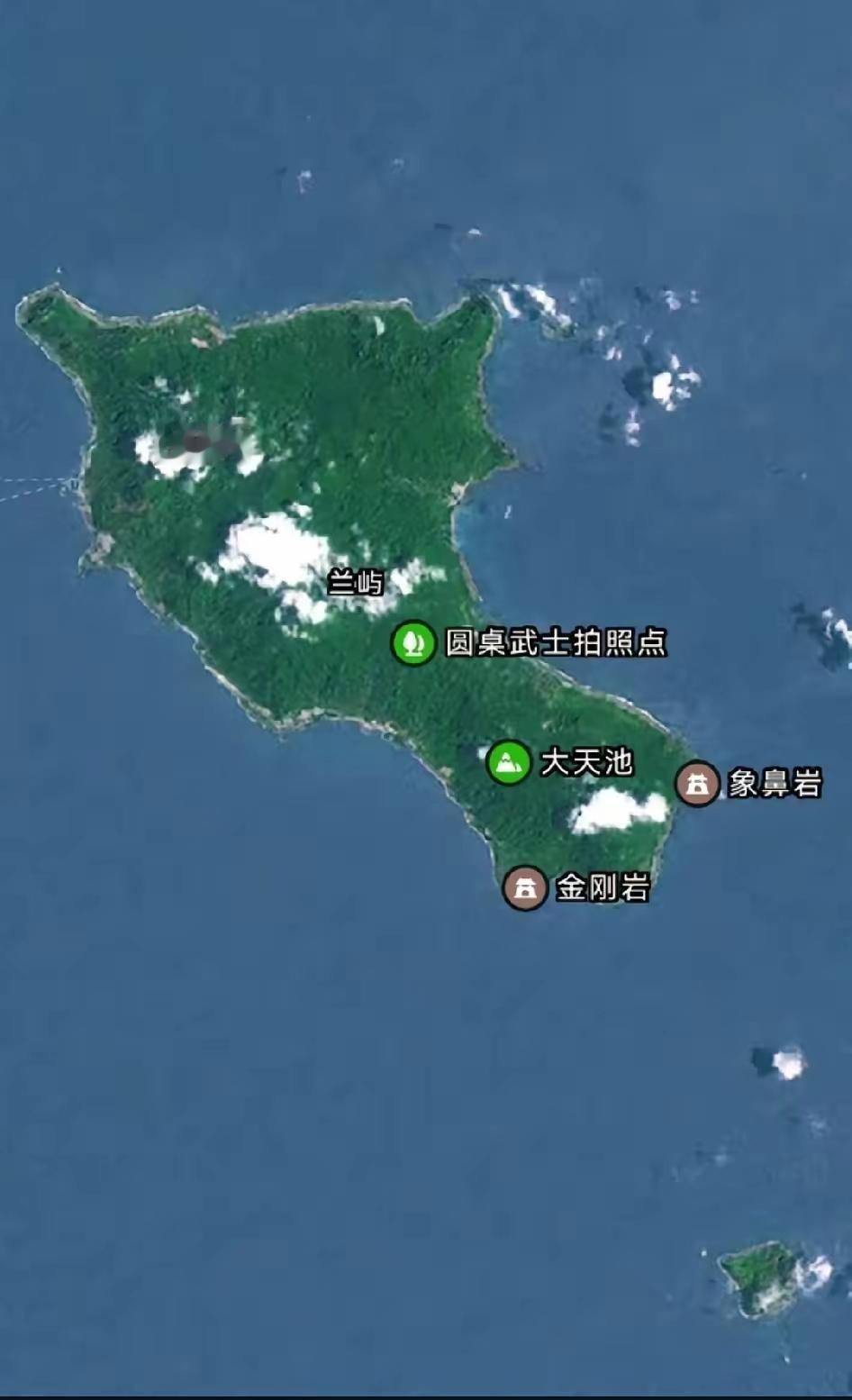 我国台湾岛东边太平洋上有一个大岛 —— 兰屿，面积约 45 平方公里，有钓鱼岛的