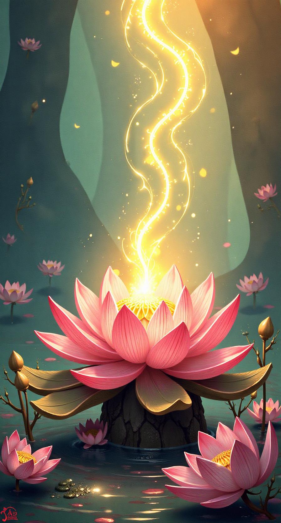 《愣严经》卷七(三)
24
众生皆顶礼，静听密语篇。
尊肉髻涌宝，千叶莲花鲜。