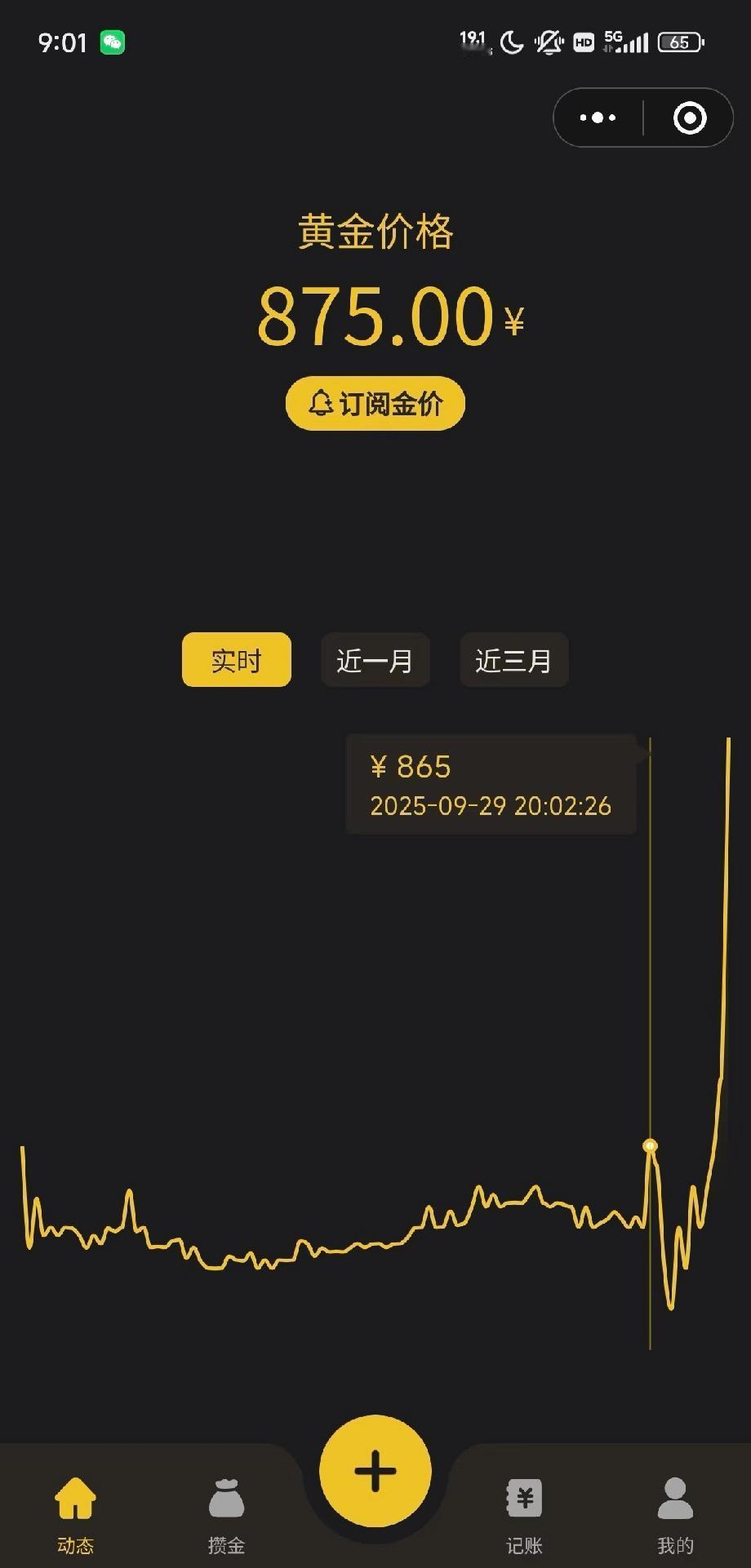 黄金怎么回事，突然到875，难道是有大量资金进场？

前几天829纠结要不要➕点