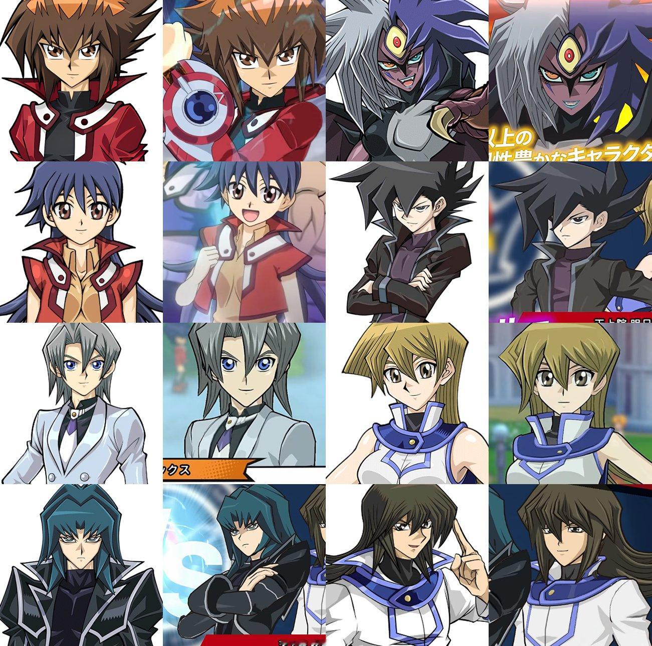 「游戏王 TAG FORCE GX」角色展示 VS 原作TV角色插图 ​​​