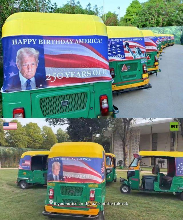 美赠送印度8000个三蹦子MAGA皮肤，庆祝美建国250年


为昭告神皇伟大和