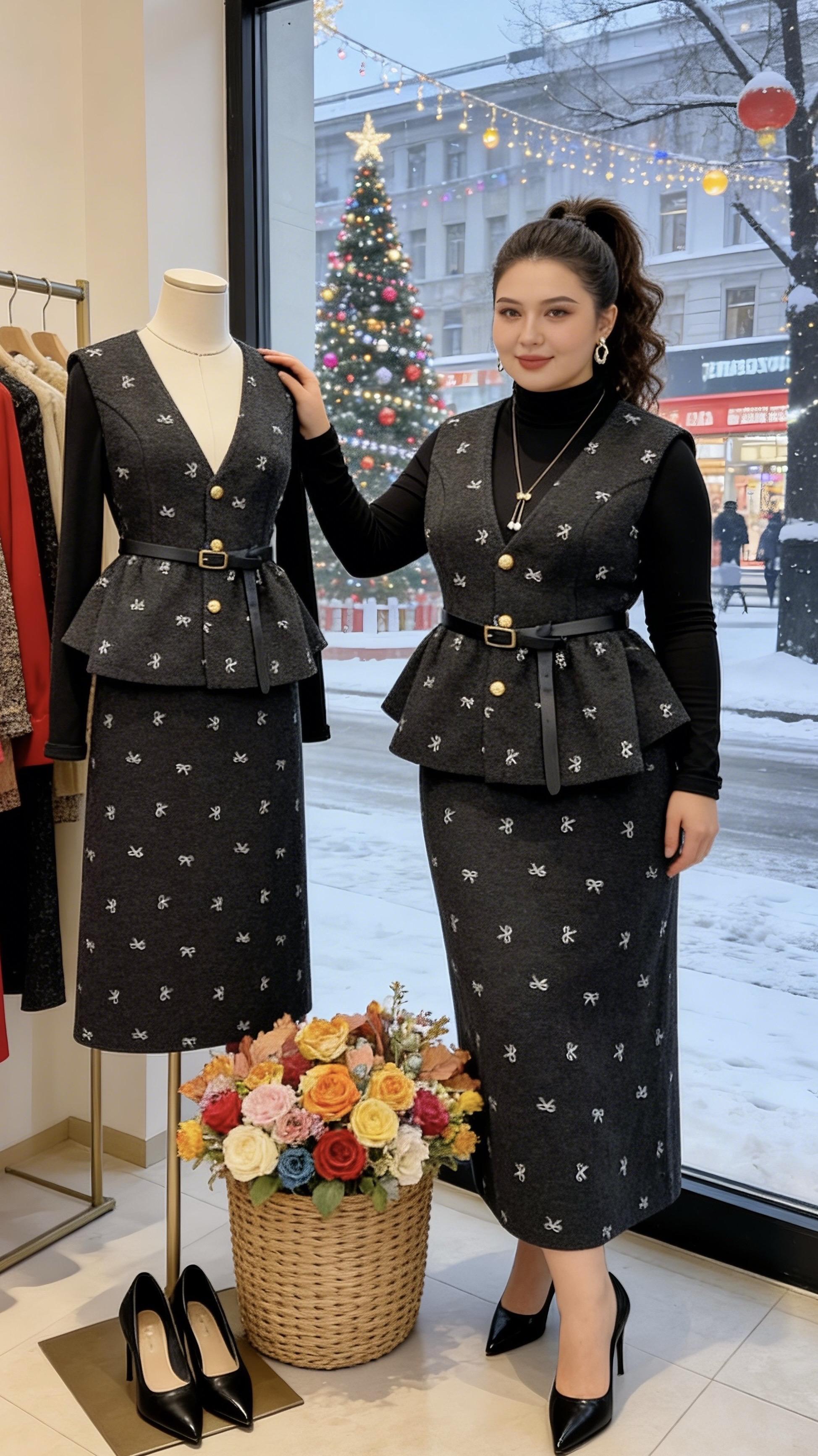 大码女装 气质套装 高级感穿搭 高贵优雅 穿搭提升精致感的小巧思