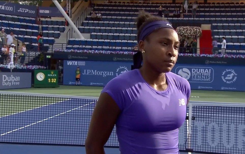 网坛风云 高芙击败卡琳斯卡娅进16强迪拜1000赛，赛会3号种子高芙6比4、6比