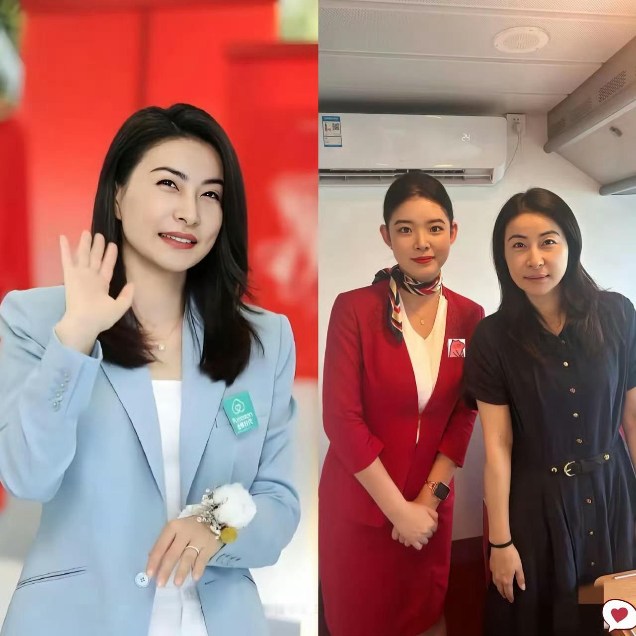 我信郭晶晶的面相是个凤凰了！​跟美女空姐同框，郭晶晶居然没被比下去，这可不是单靠