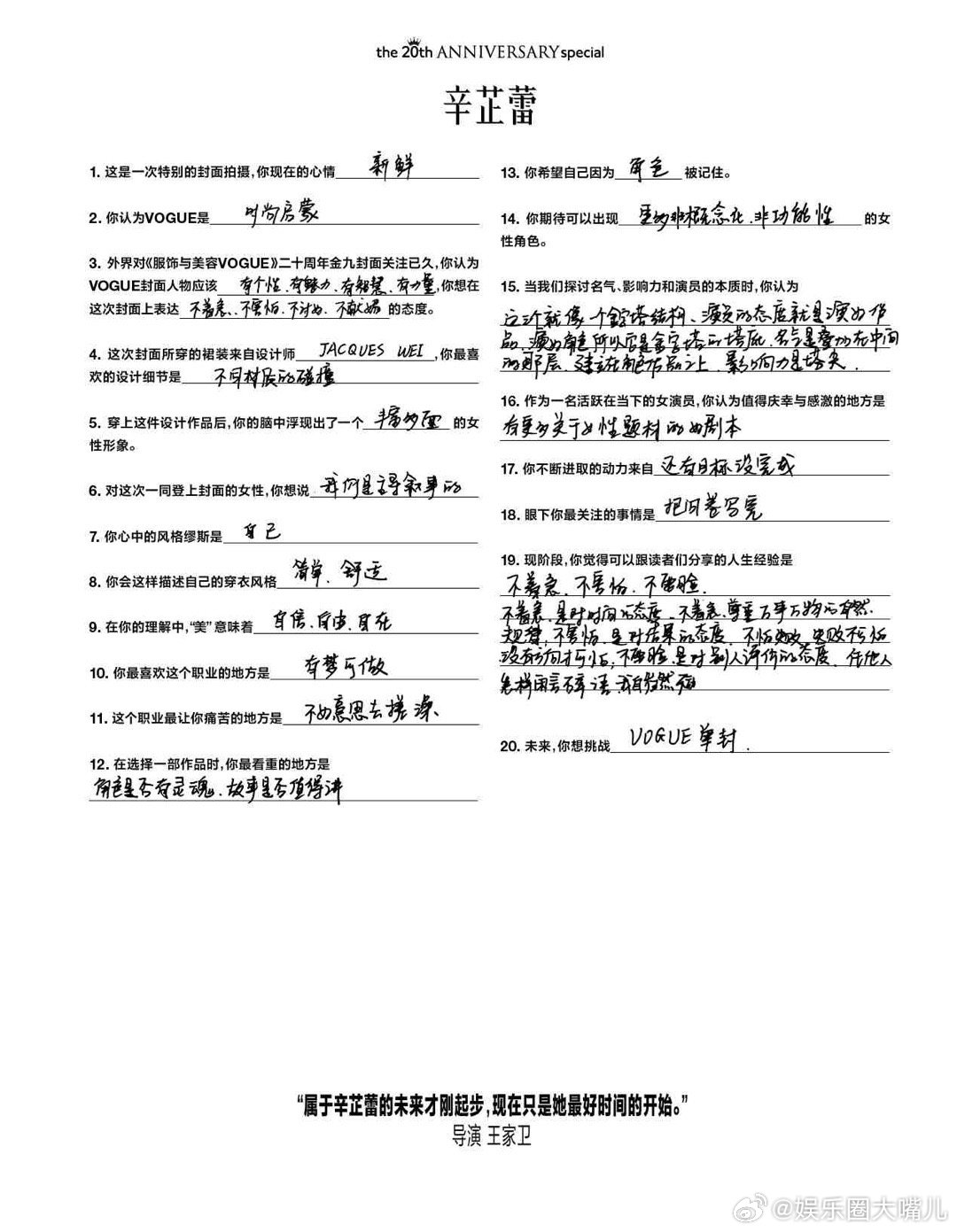 刘冲VOGUE拍早了 辛芷蕾拿下威尼斯影后，再回头看VOGUE当初选她上群封，哪