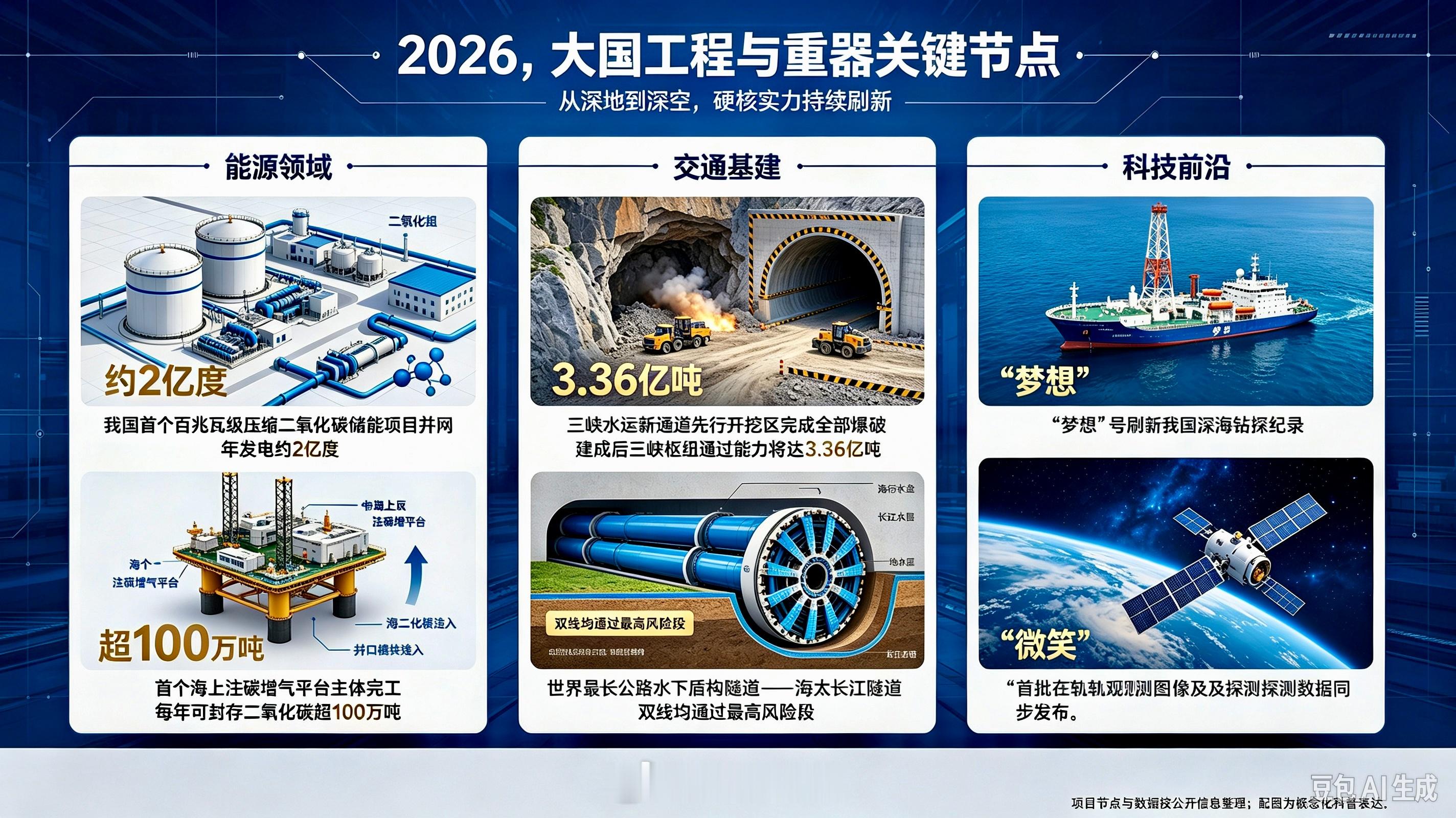大国工程重器进度条刷新2026年，一批大国工程与重器迎来关键节点。能源领域，我国