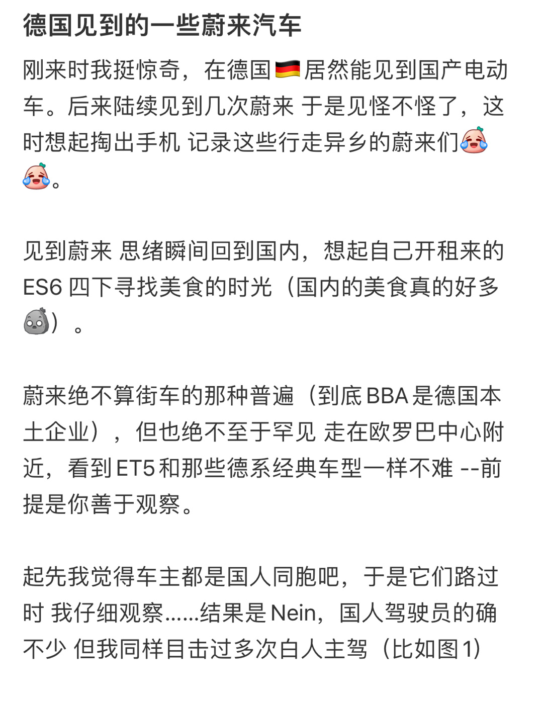 德国见到的一些蔚来汽车 ​​​
