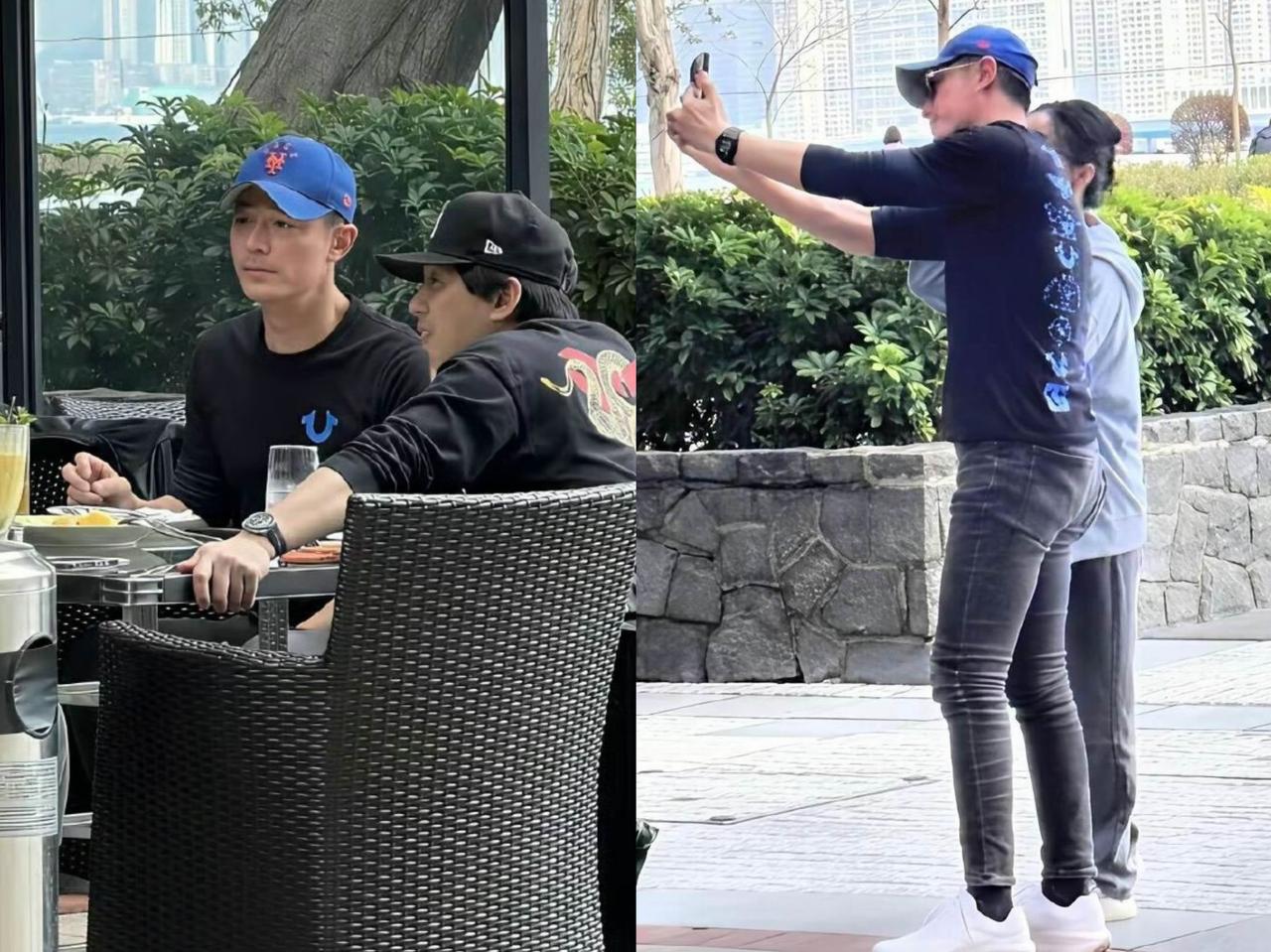 发现没？
霍建华有个习惯
可能他一直改不掉了，那就是喜欢穿这种紧腿牛仔裤

霍建