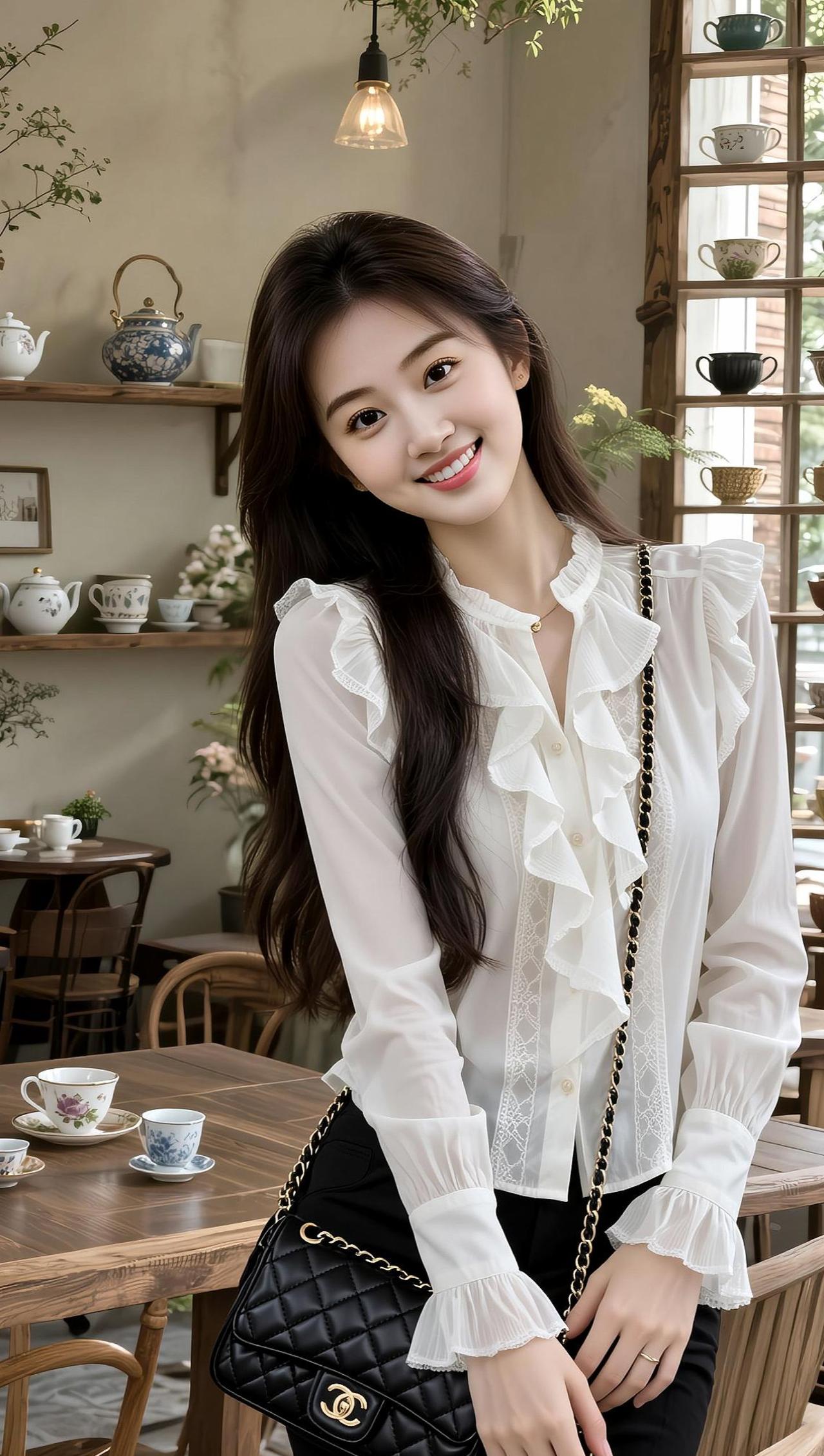 AI韩系清透照 抖音ai创作 温柔穿搭