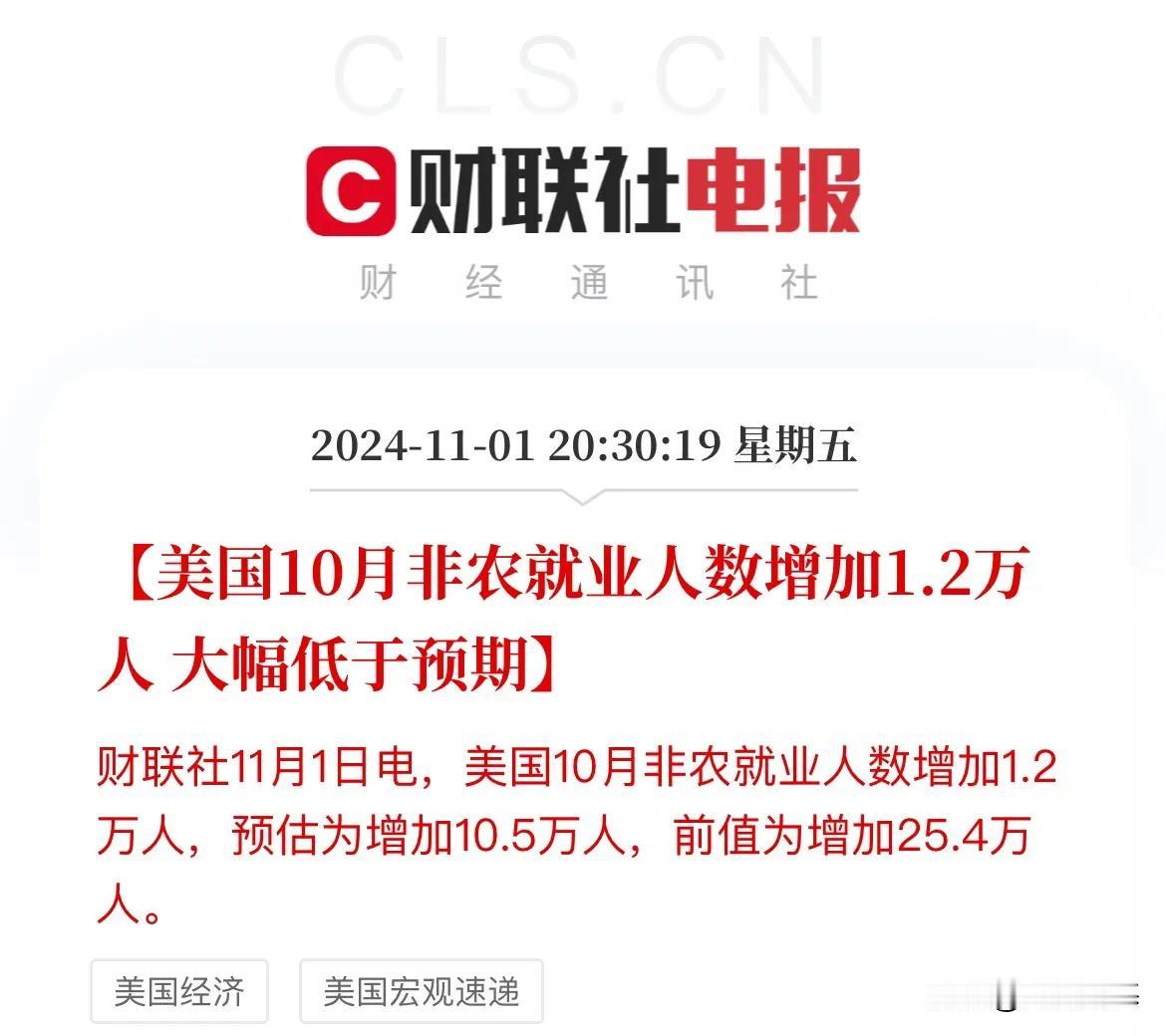 重磅数据出炉！美联储11月降息板上钉钉了

美国10月非农就业数据暴跌，降息预期
