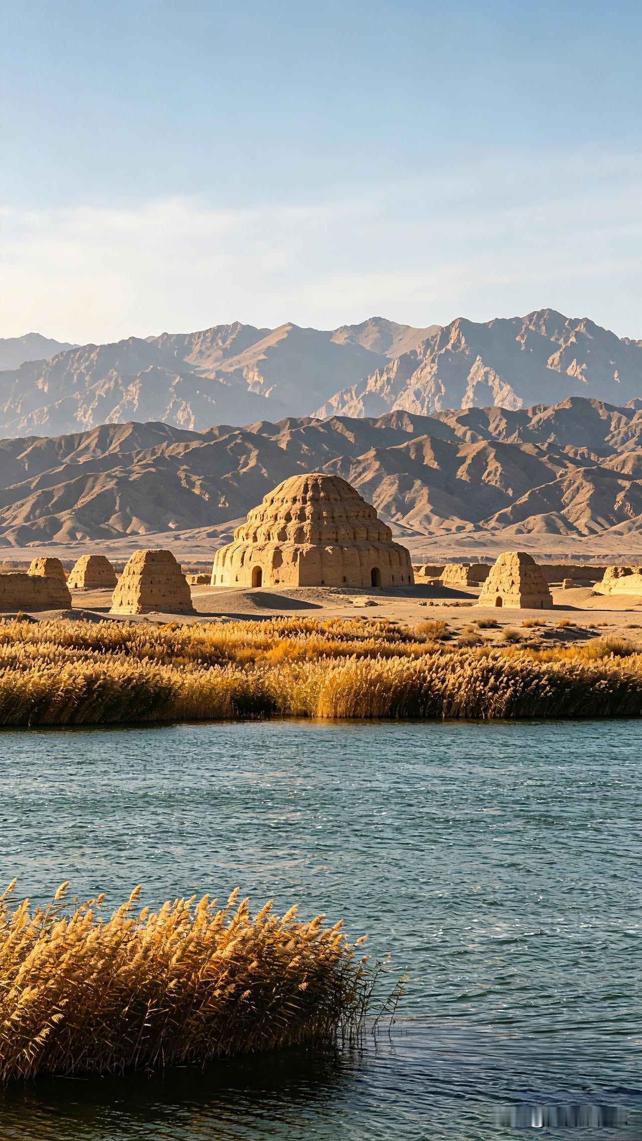 宁夏拍照好地方镇北堡古城  镇北堡西部影城是必打卡之地，由明清边防要塞改建而来，