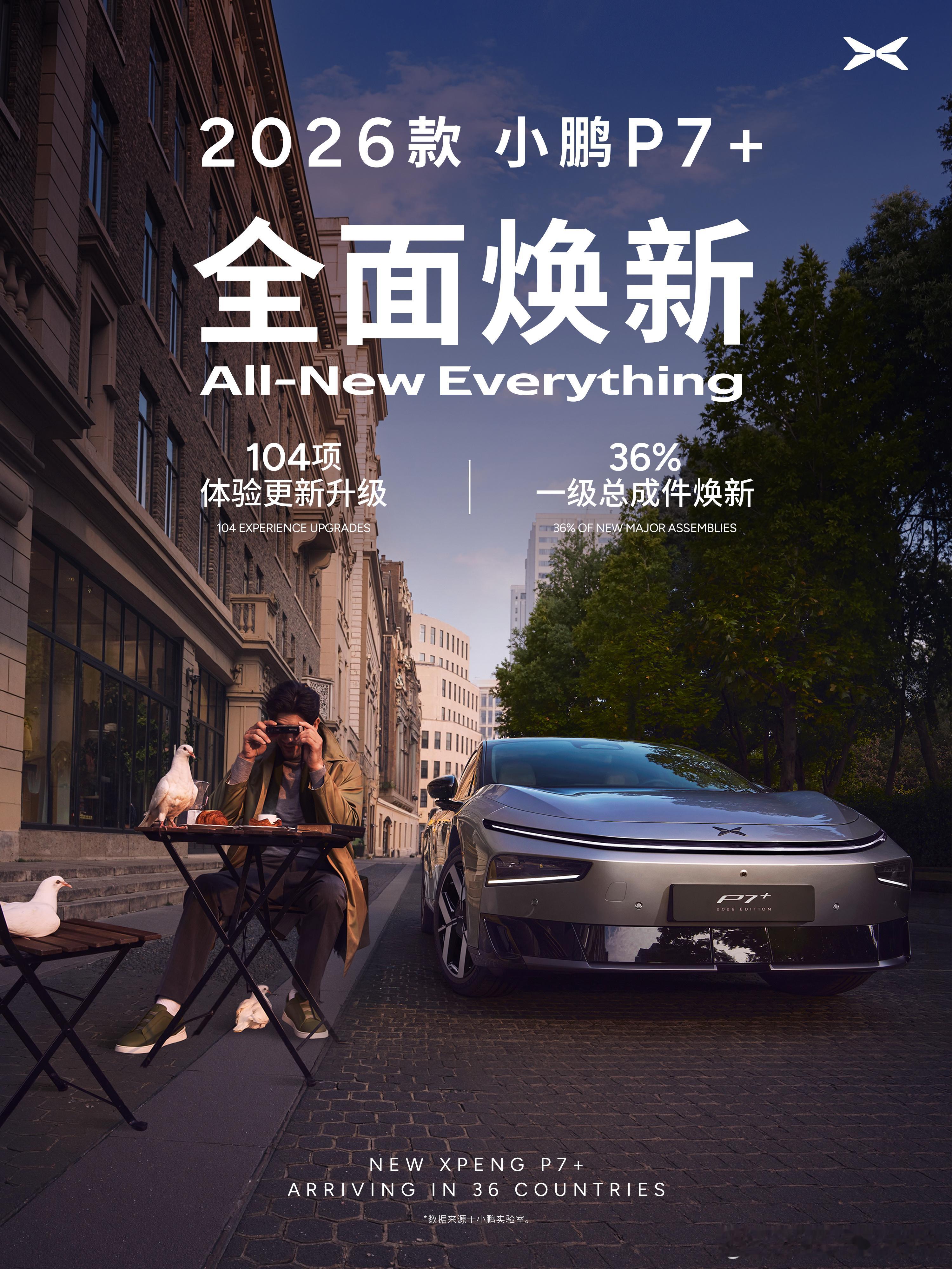 2026款小鹏P7+来了！超级增程版，综合续航里程将达到1550公里，纯电版也拥