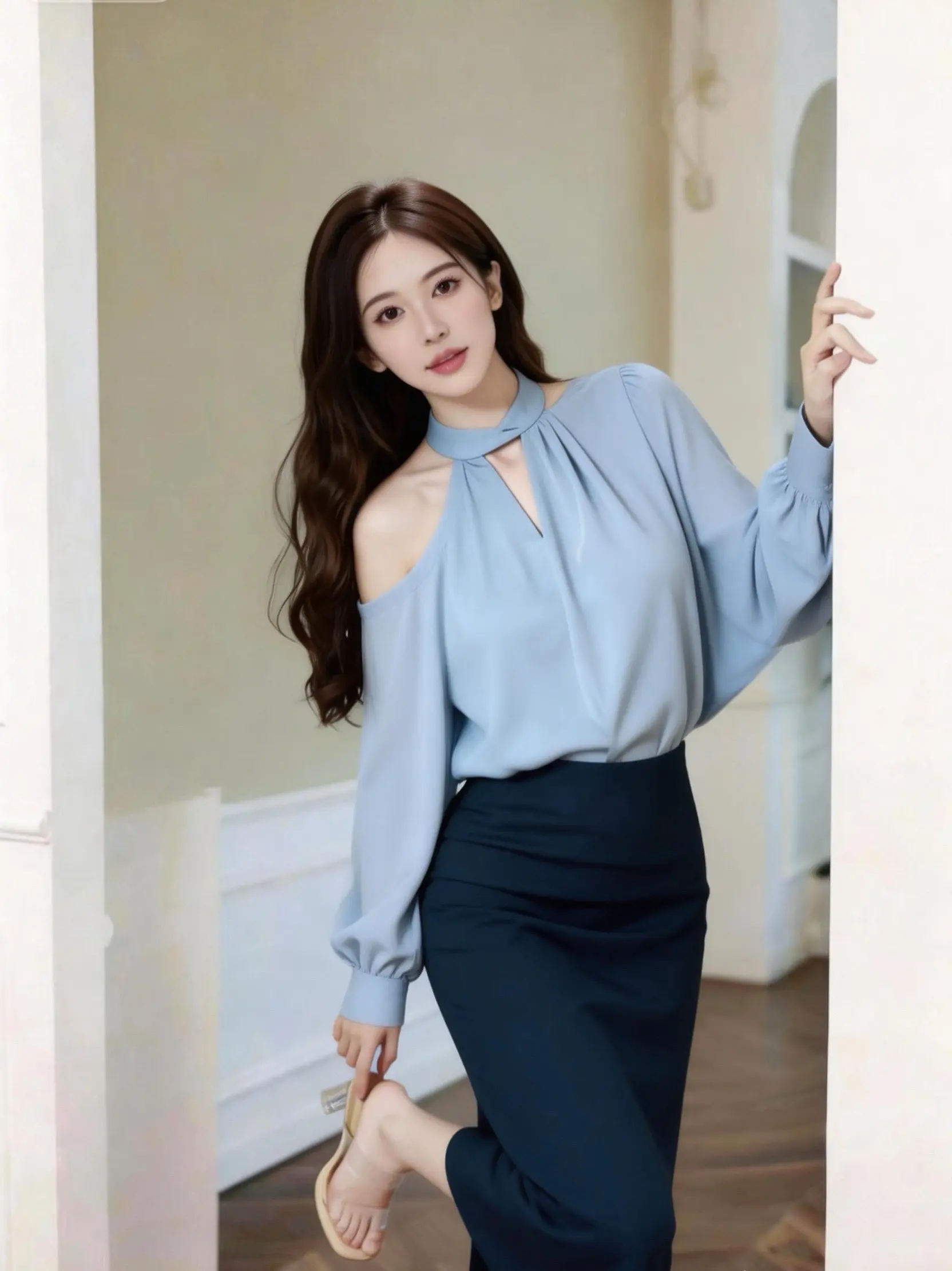 职场天花板！一套搞定早八人穿搭显瘦又得体。一套出门不用想搭配！温柔又干...