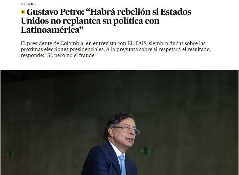 哥伦比亚总统古斯塔沃·佩特罗在巴塞罗那举行的拉丁美洲峰会上表示，如果美国不重新考