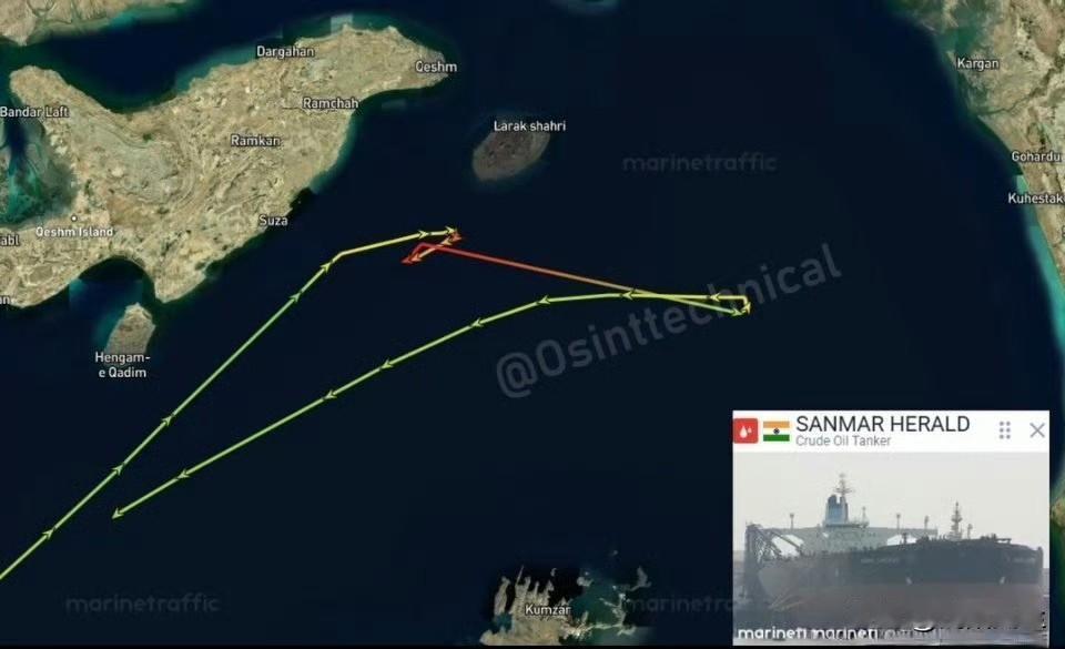 印度油轮在霍尔木兹海峡向伊朗海军恳求停止向其开火的音频曝光:“Sepah Nav