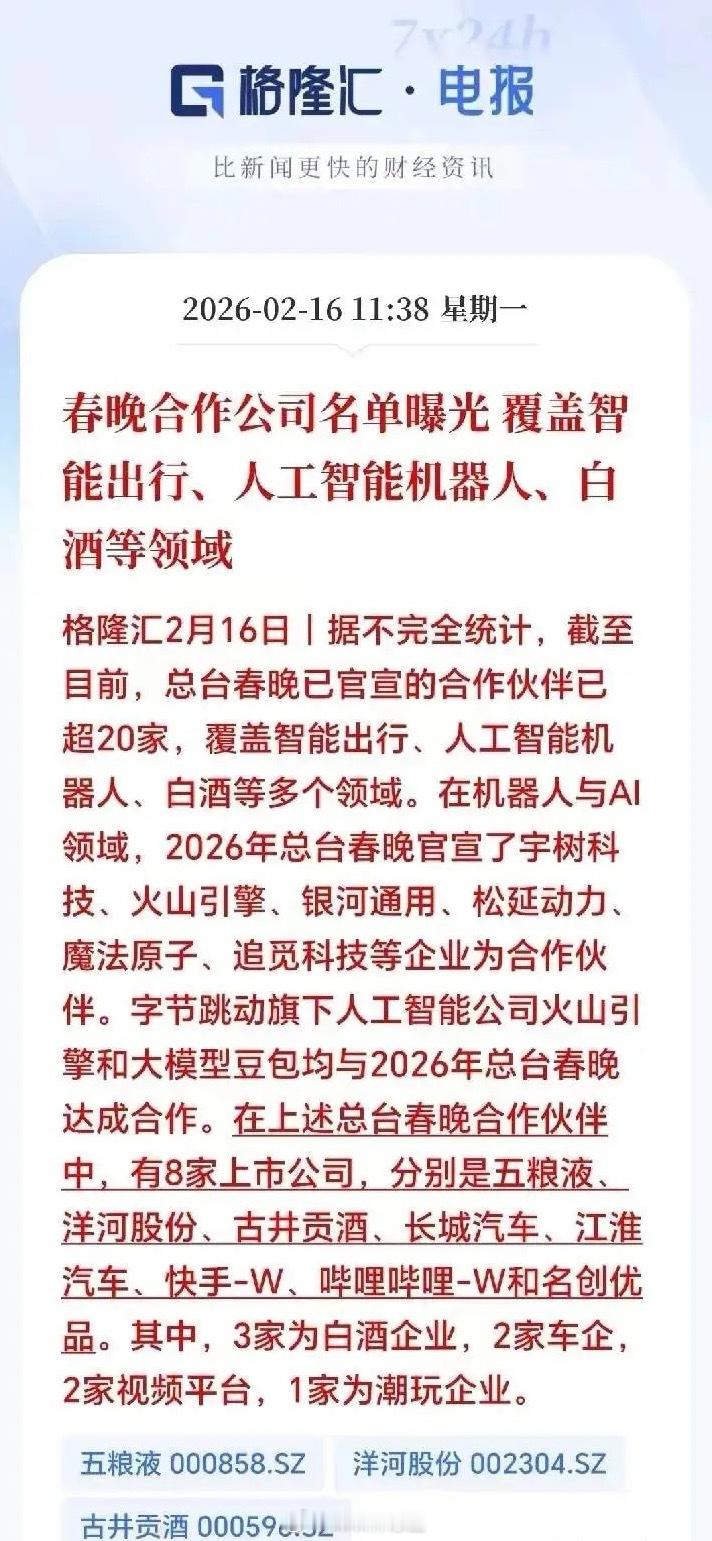 2026年的春晚是科技味越来越浓，节后科技股要迎来集体高开。分享新年祝福语