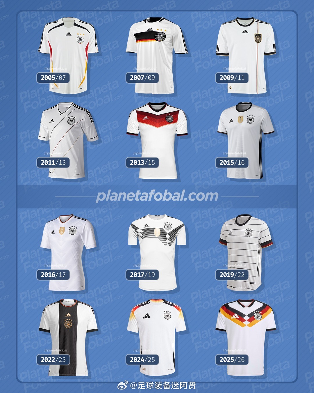 阿迪达斯给德国设计的最后一件主场球衣，德迷喜欢吗？贤聊球衣 球衣资讯 阿迪达斯[