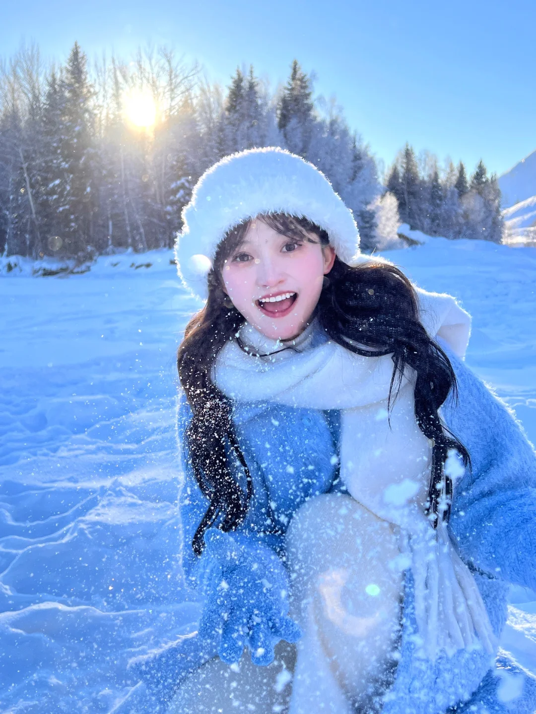 雪后的阿勒泰好漂亮，❄️一些氛围感拍照姿势