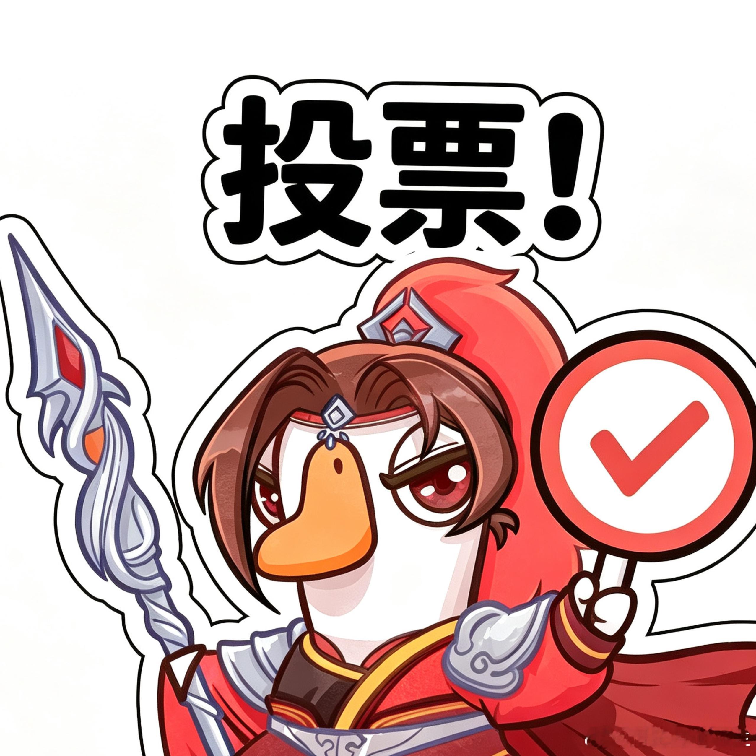 鹅鸭杀[超话]鹅鸭江湖在鹅鸭杀选好门派了 鹅鸭江湖二创 鹅鸭江湖烽烟起，红甲长枪