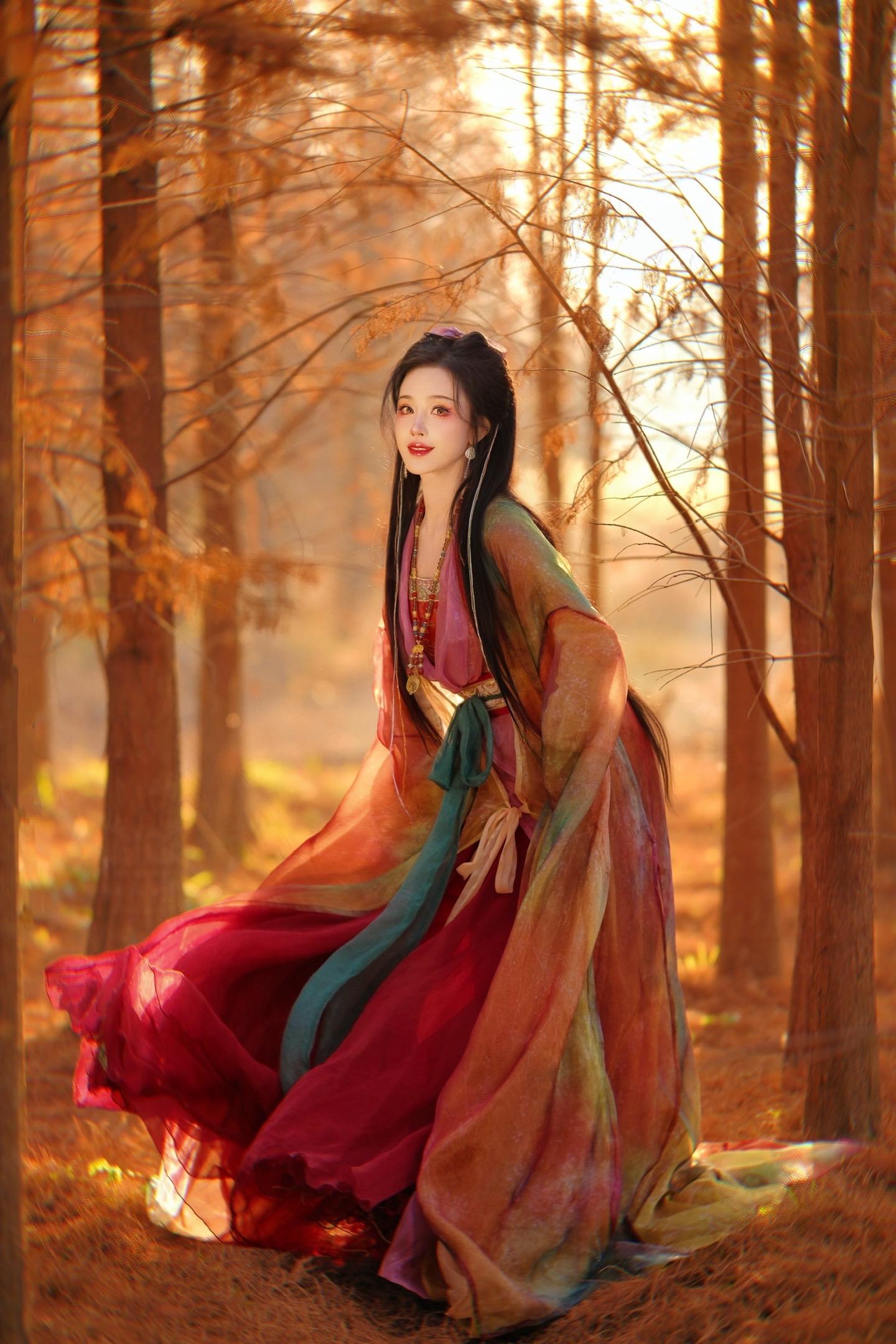 她的出现，亮艳了整个天空～