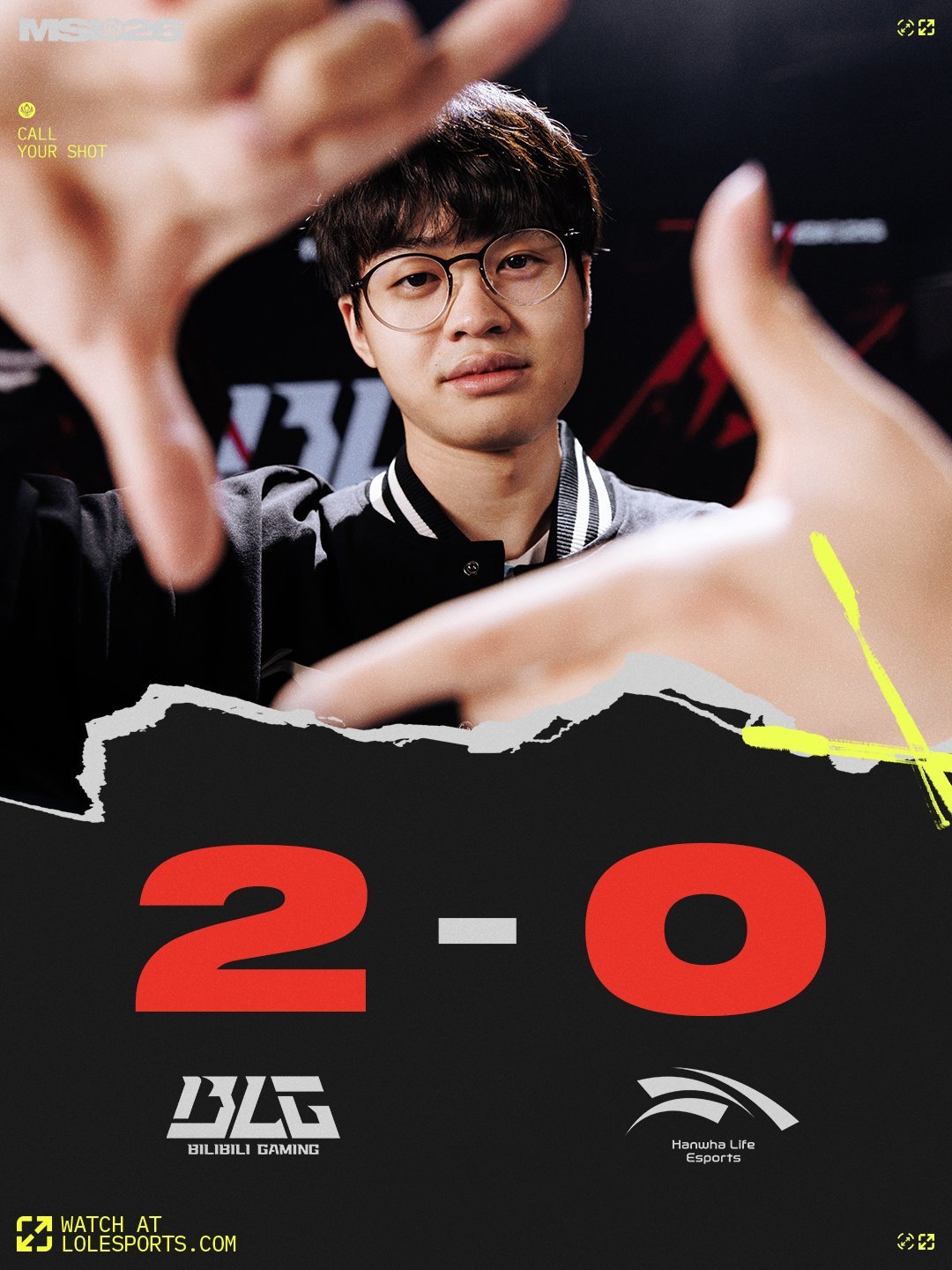 2026季中冠军赛淘汰赛 HLE 0:2 BLG运营操作全方位压制，BLG连虐两