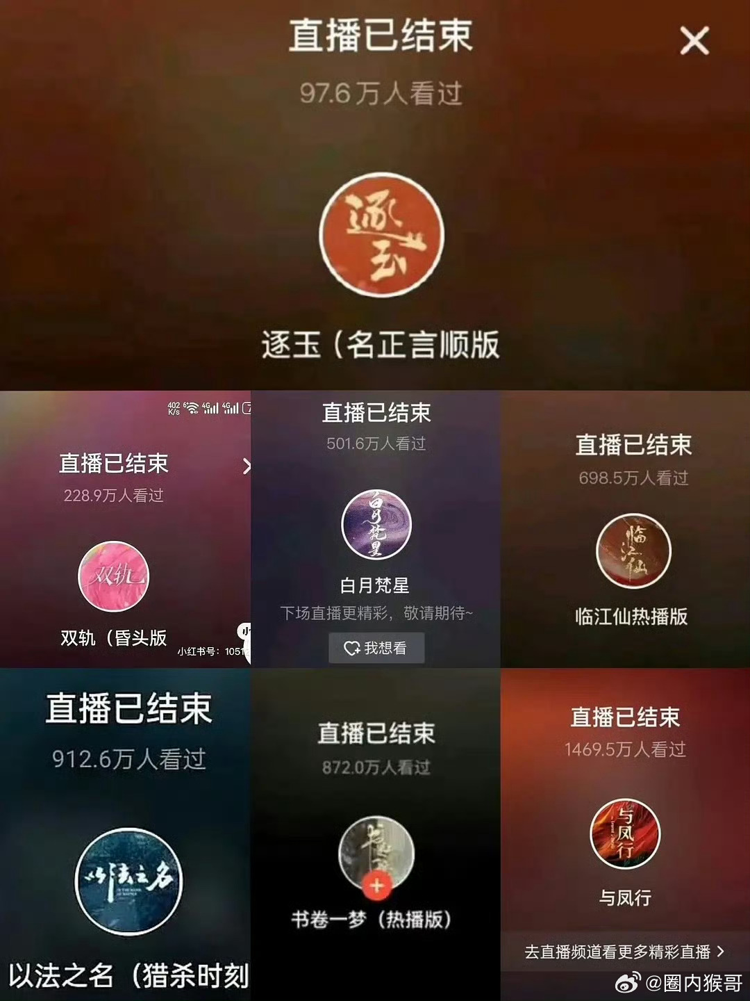 🐟丝又在乱吹了，双轨抖的直播明明就只有200多万人看，非要用微博直播的1000