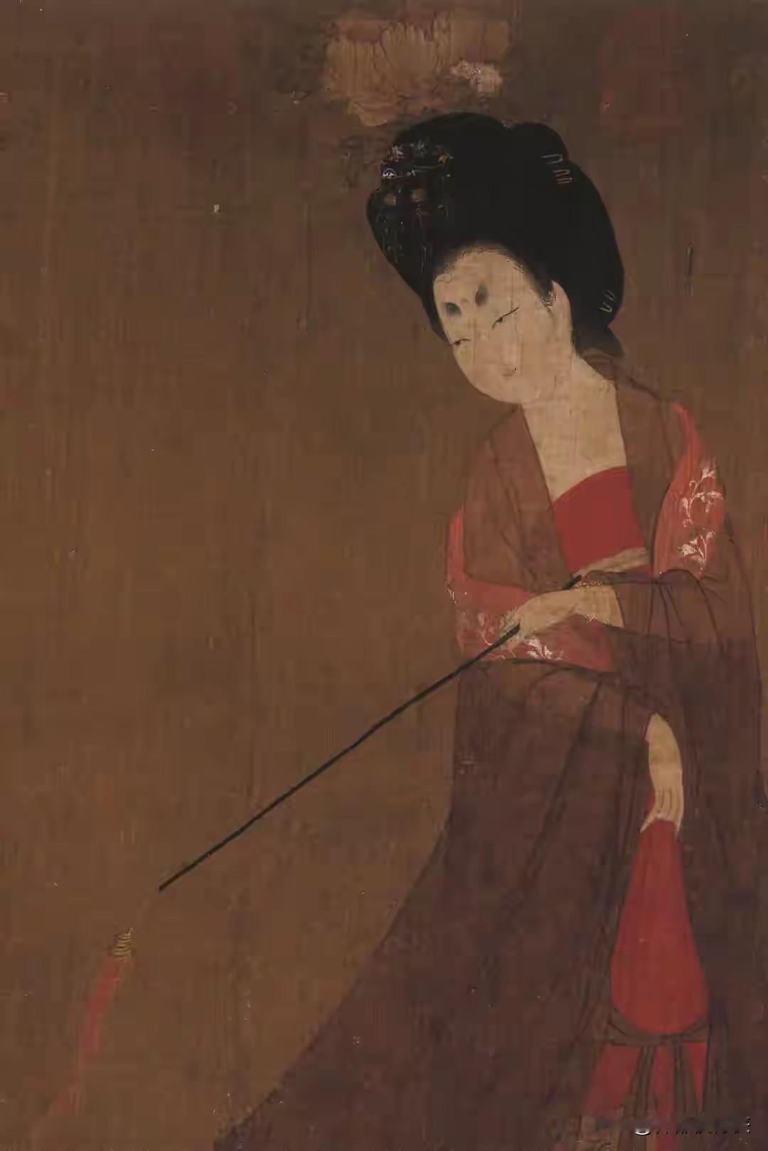 唐代的簪花仕女图，图中仕女画着阔眉妆。
这是谁画的妆。公主没把化妆师打一顿，真可